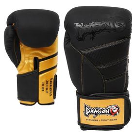 Dragon 30116-P Siyah Sarı Nakkama Boks Eldiveni