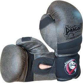 Dragon 30211-L Gri Antique Deri Kick Boks Eldiveni