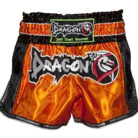 Dragon Retro Muay Thai Kırmızı Siyah Şortu