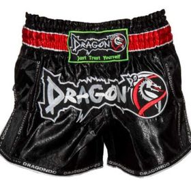 Dragon Retro Muay Thai Kırmızı Siyah Şortu