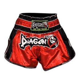 Dragon Retro Muay Thai Kırmızı Siyah Şortu