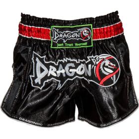 Dragon Retro Siyah Muay Thai Şortu