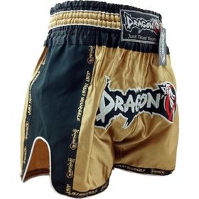 Dragon Retro Siyah Muay Thai Şortu