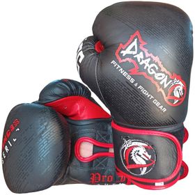 Dragon Supreme Siyah Deri Kick Boks Muay Thai Ve Boks Eldiveni