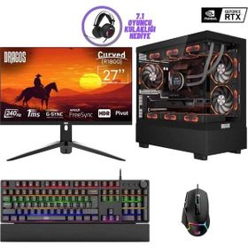 Dragos DRX7159 i7-12700KF 32GB RAM 1TB SSD 8GB RTX 4060 FreeDOS 27 inç Monitör Oyun Bilgisayarı