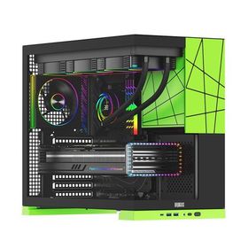 Dragos Prizma 5x ARGB Fanlı 750 W Yeşil ATX Gaming Bilgisayar Kasası