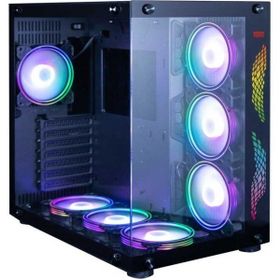 Dragos Warfire 7X ARGB Fan USB 3.0 PSU Yok ATX Siyah Gaming Bilgisayar Kasası