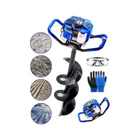 Dragro DRG-H1721 Mavi 150 mm Delme Ucu 9.9 Motor Gücü Toprak Burgu Makinası