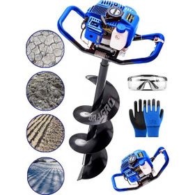 Dragro DRG-H1721 Mavi 150 mm Delme Ucu 9.9 Motor Gücü Toprak Burgu Makinası