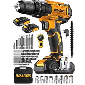 Dragro GTX-58 58V 5Ah Turuncu Darbeli Çift Akülü Vidalama Makinesi