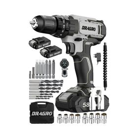 Dragro GTX-58 58V Gri Grey 5Ah Darbeli Çift Akülü Vidalama Makinesi