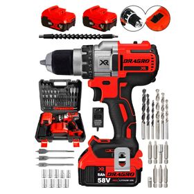 Dragro XR58 58V 5Ah Mavi Darbeli Akülü Vidalama Makinesi