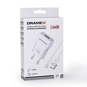 Dramex D11L 1.0A 1 mt Beyaz Lightning Kablolu Şarj Aleti