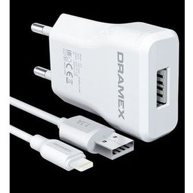 Dramex D11L 1.0A 1 mt Beyaz Lightning Kablolu Şarj Aleti
