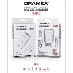 Dramex D11L 1.0A 1 mt Beyaz Lightning Kablolu Şarj Aleti