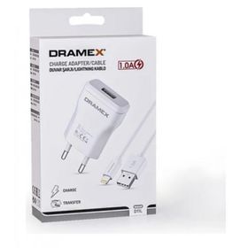 Dramex D11L 1.0A 1 mt Beyaz Lightning Kablolu Şarj Aleti