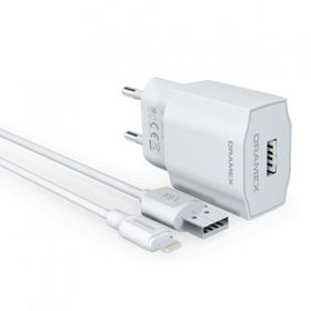 Dramex D16L 1.6A Şarj Aleti + Lightning Kablosu