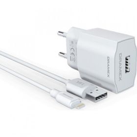 Dramex D16L 1.6A Şarj Aleti + Lightning Kablosu