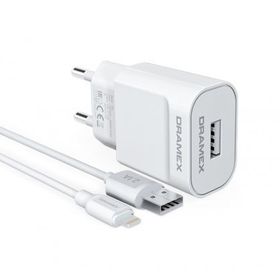 Dramex D21L 2.1A Şarj Aleti Lightning Kablolu Set