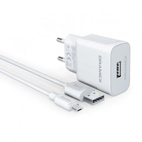 Dramex D26M 2.6A Şarj Aleti Micro USB Kablolu Set