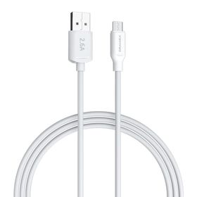 Dramex D26MK 2.6A 1 mt Beyaz Micro USB Data Şarj Kablosu