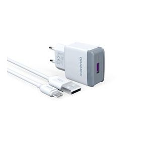Dramex D30M 3.0A Şarj Aleti Micro USB Kablolu Set