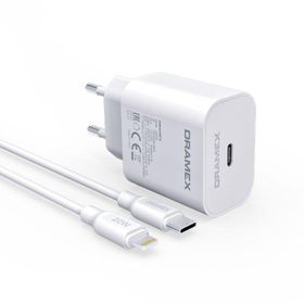 Dramex DPD20L Valence Type-C To Lightning Kablolu 20W Pd Hızlı Şarj Aleti Set