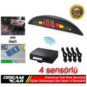 Dreamcar Siyah Inwells 4 Sensörlü Dijital Ekranlı Park Sensörü