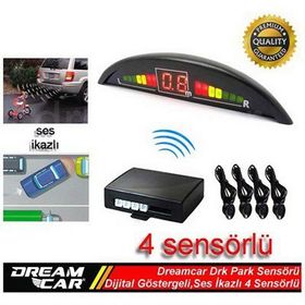 Dreamcar Siyah Inwells 4 Sensörlü Dijital Ekranlı Park Sensörü