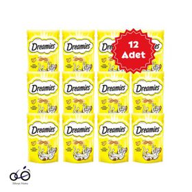 Dreamies 12x60 gr İç Dolgulu Peynirli Kedi Ödül Bisküvisi