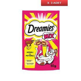 Dreamies 3x60 gr Mix Dana Etli Peynirli Kedi Ödülü