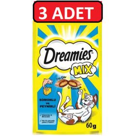 Dreamies 3x60 gr Ördekli-Peynirli-Somonlu Kedi Ödülü
