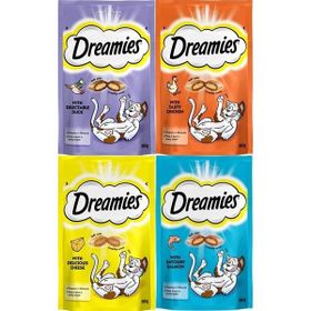 Dreamies 4x60 gr Ördek-Tavuk-Peynir-Somon Kedi Ödülü
