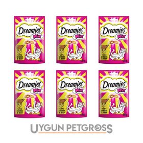 Dreamies 6x60 gr Peynirli Biftekli Kedi Ödülü