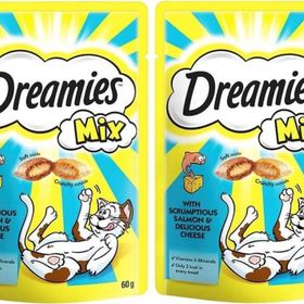 Dreamies Mix Peynirli Somonlu 2x60 gr Kedi Ödülü Maması
