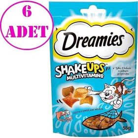 Dreamies Shake Ups Seafood 6x55 GR Kedi Ödülü