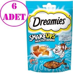 Dreamies Shake Ups Seafood 6x55 GR Kedi Ödülü