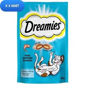 Dreamies Somonlu 3x60 gr Kedi Ödül Maması