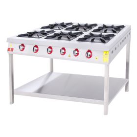 DRN 6'lı Gazlı 120x90 Taban Raflı Ocak
