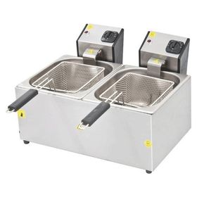 DRN DRNFRTE-55 6400 W 5 + 5 lt Endüstriyel Elektrikli Fritöz