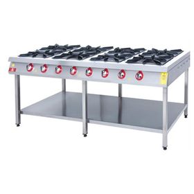 DRN DRNKF-2010 8'li Gazlı 200x104x85 cm Taban Raflı Ocak