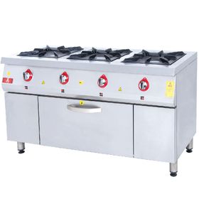 DRN DRNKU 1560 3'lü 150x64x85 cm Gazlı Kuzine 3 Ocak 1 Fırın