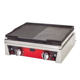 DRN DRNPDIZG-50 50 cm Yarı Oluklu Gazlı ve Lpgli 50x50x20 cm Döküm Izgara