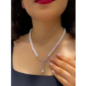 Drop Damla Altın Modeli İnci Gerdanlık 925 Gümüş Kolye
