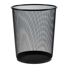 Drt Delikli Metal Siyah Çöp Kovası