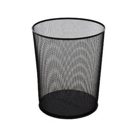 Drt Delikli Metal Siyah Çöp Kovası