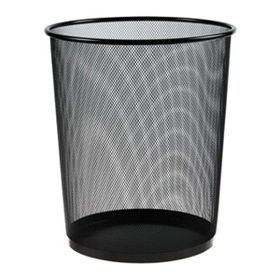 Drt Delikli Metal Siyah Çöp Kovası