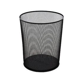 Drt Delikli Metal Siyah Çöp Kovası
