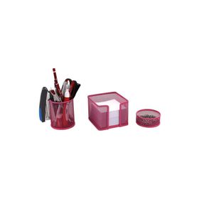 Drt Pembe 3'lü Masaüstü Kalemlik Set