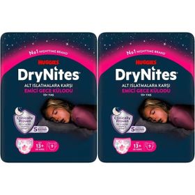 Drynites Emici Gece Külodu Kız 13+Yaş 48-60 kg 2x9 Adet Hasta Bezi
